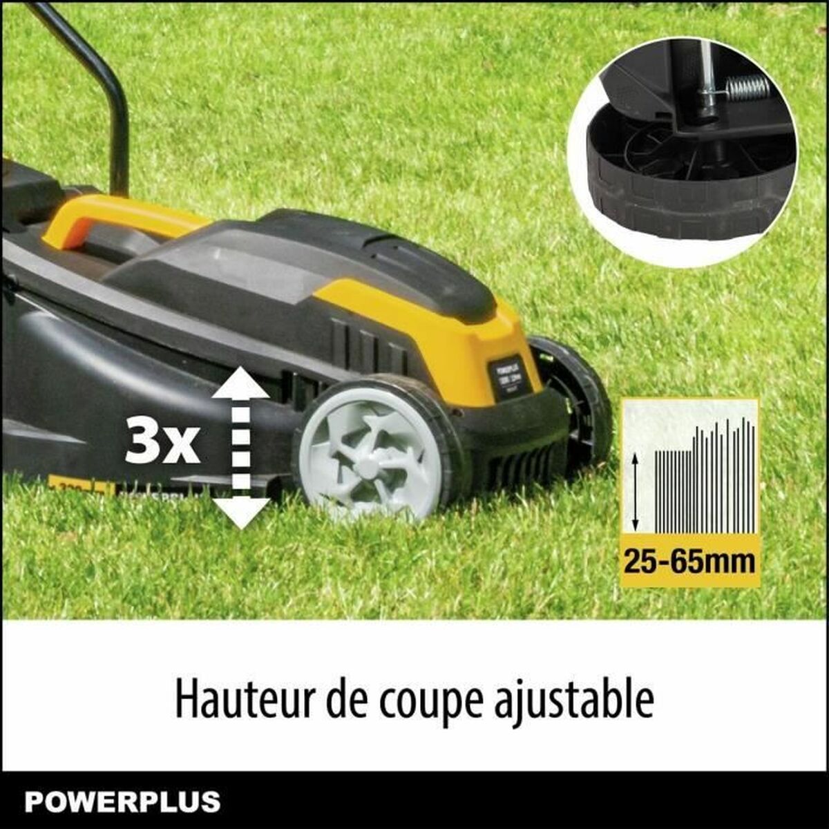 Cortacésped Eléctrico Powerplus POWXG62205T 1300 W 220-240 V 32 cm 32 L