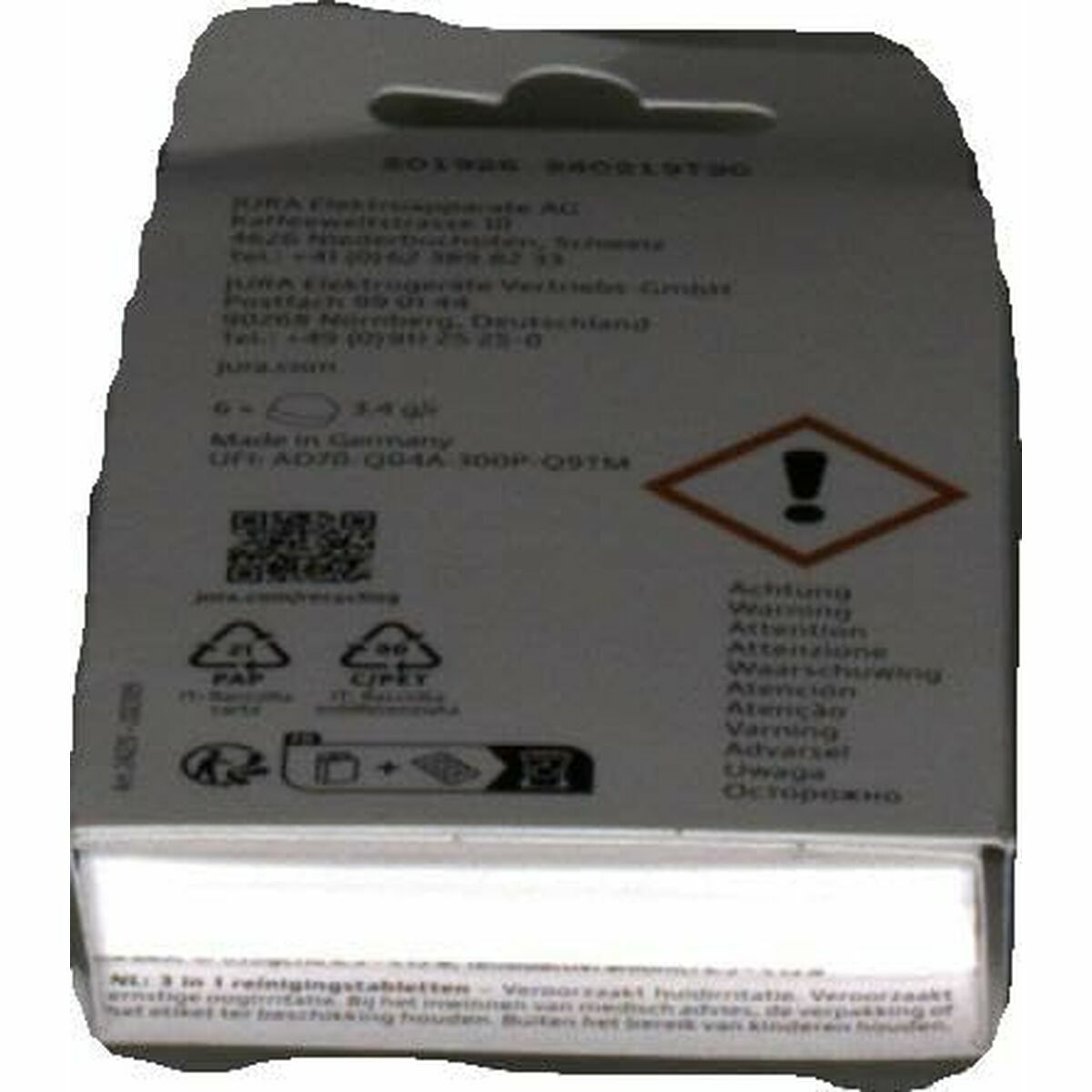 Descalcificador para Cafeteras Jura