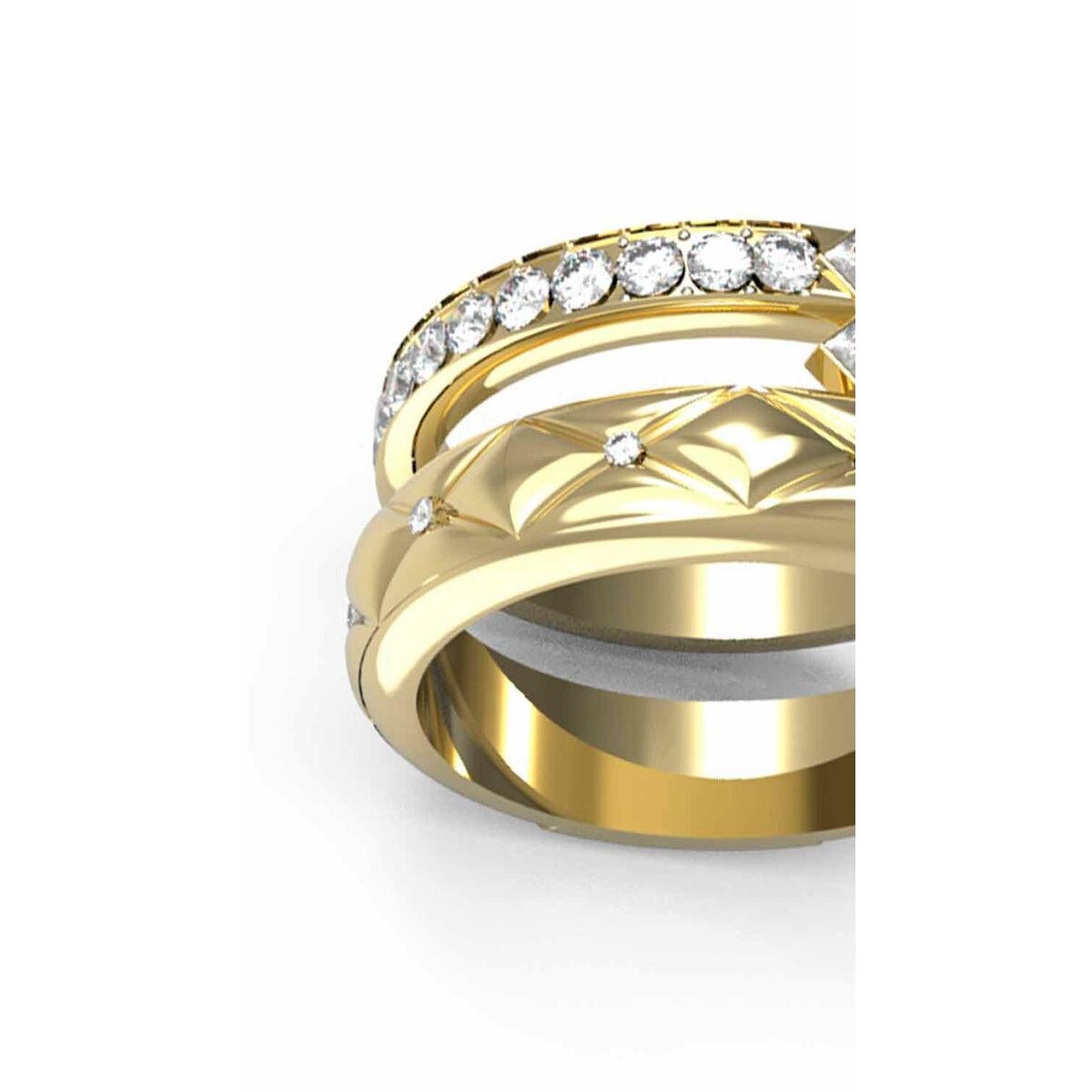 Anillo Mujer Guess JUBR04586JWYG52 12 Dorado