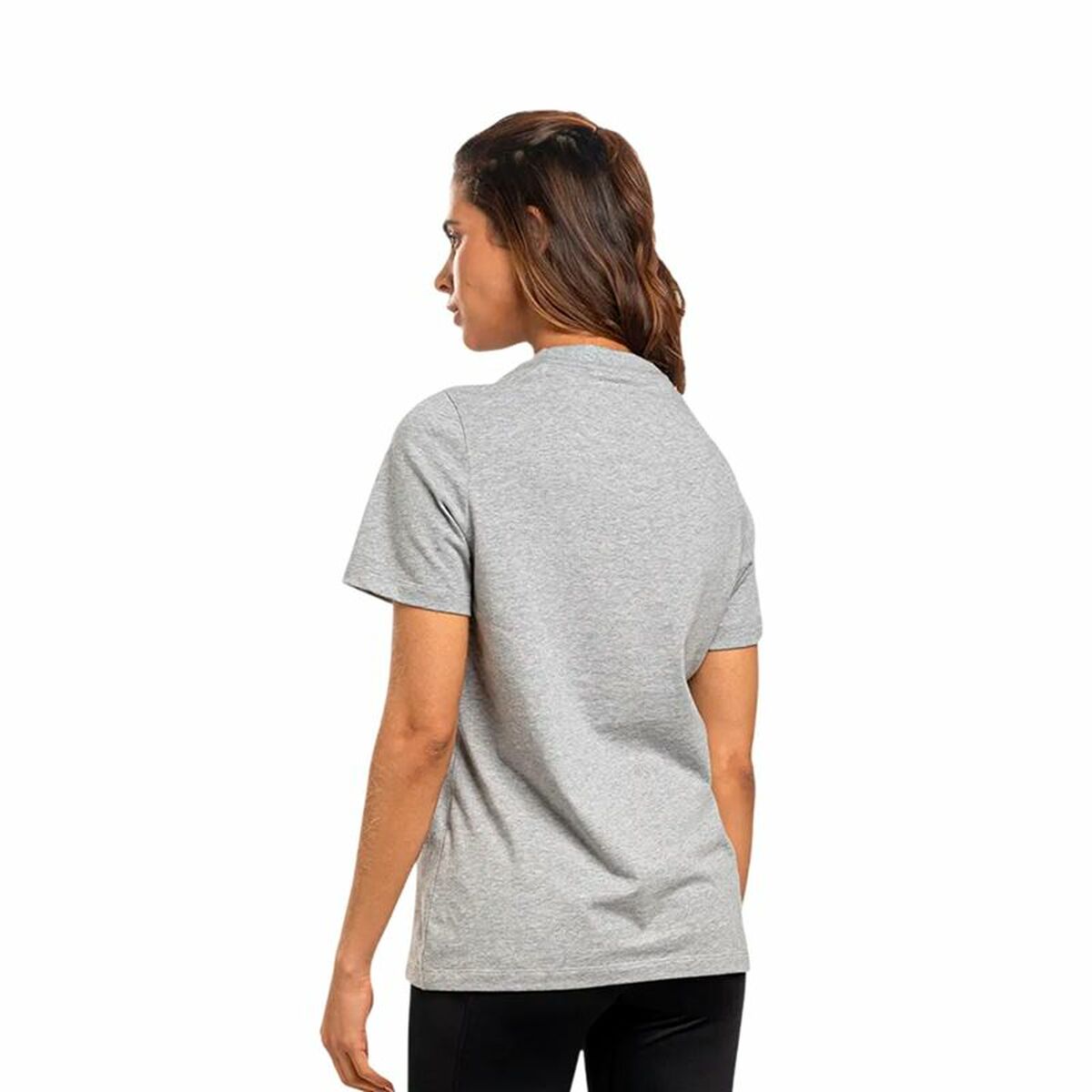 Camiseta de Manga Corta Mujer Reebok Identity Big Logo Gris Gris claro