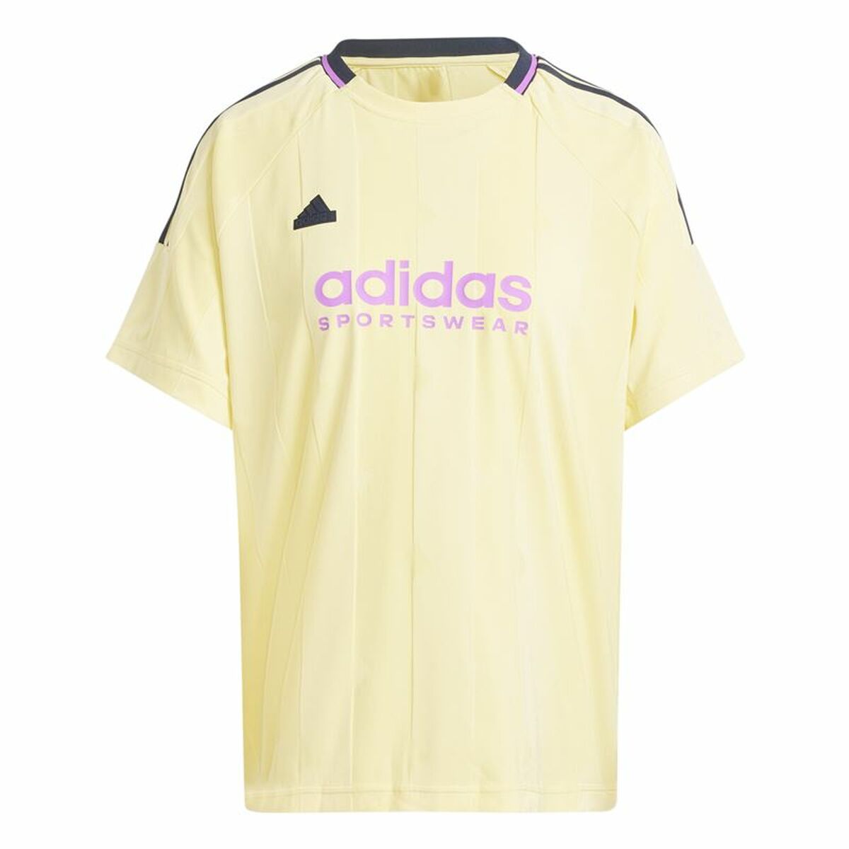 Camiseta de Manga Corta Hombre Adidas Tiro Cut 3 Bandas Jacquard Boyfriend Beige