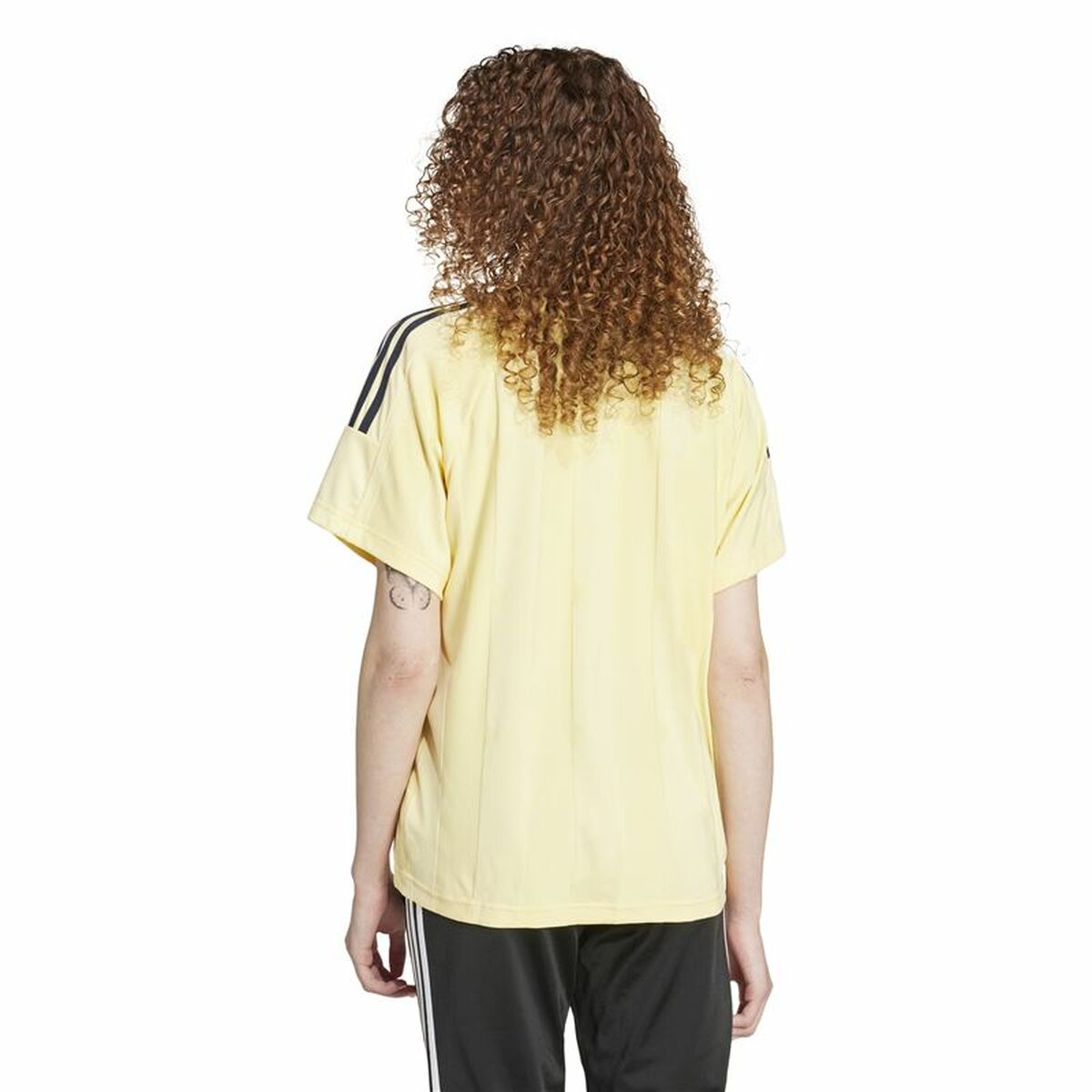 Camiseta de Manga Corta Hombre Adidas Tiro Cut 3 Bandas Jacquard Boyfriend Beige