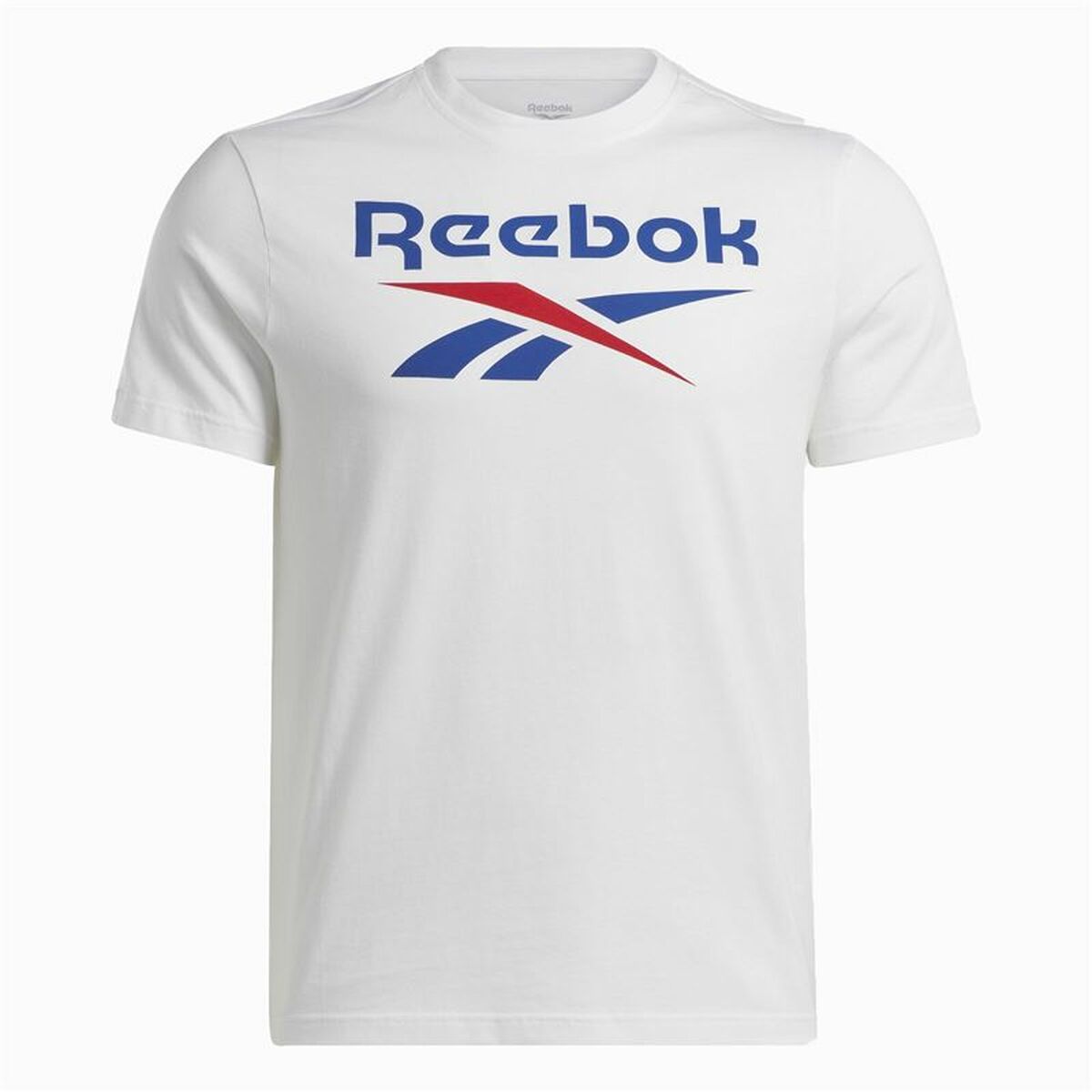 Camiseta de Manga Corta Hombre Reebok Identity Big Stacked Logo Blanco