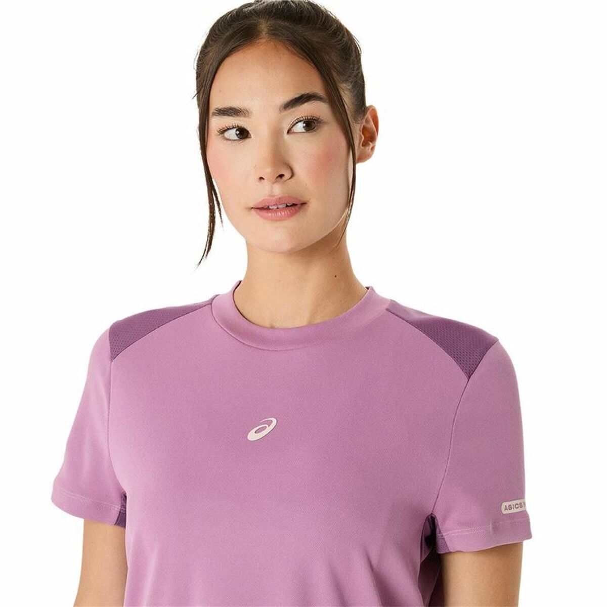 Camiseta de Manga Corta Hombre Asics Padel Court Ss Top Morado Violeta