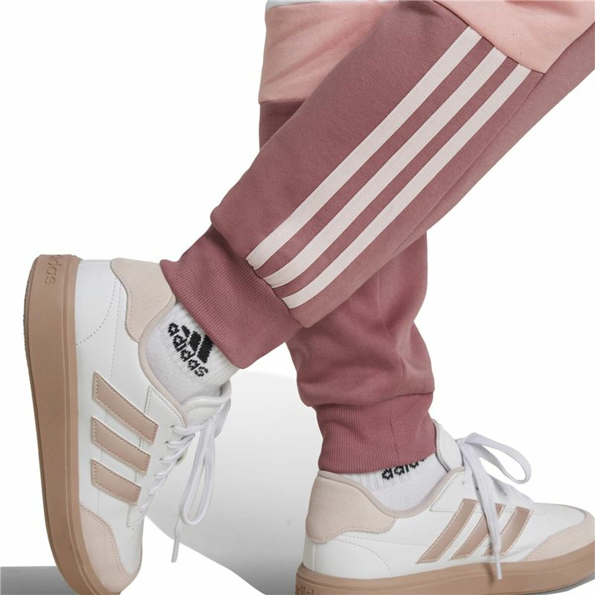 Pantalón Largo Deportivo Adidas Tiberio 3-Stripes Colorblock Rosa