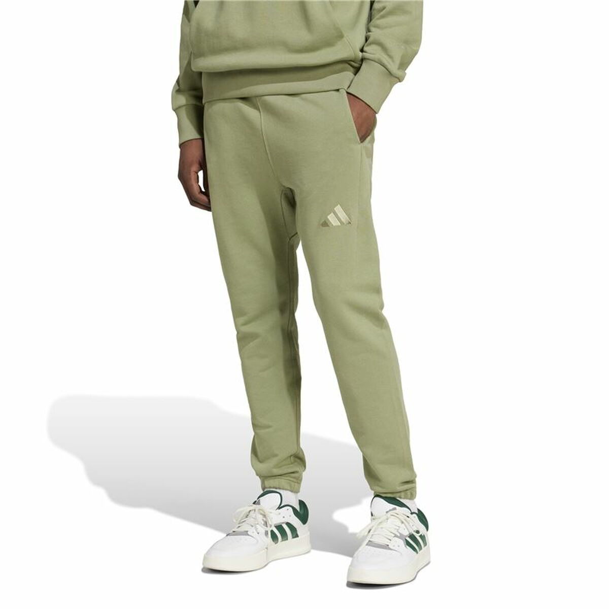 Pantalón Largo Deportivo Adidas Regular Tapered Verde Hombre