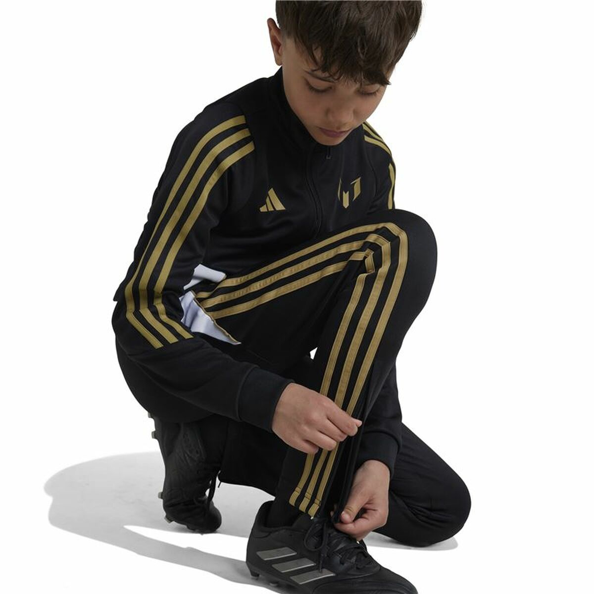 Pantalón Largo Deportivo Adidas Messi Infantil Negro