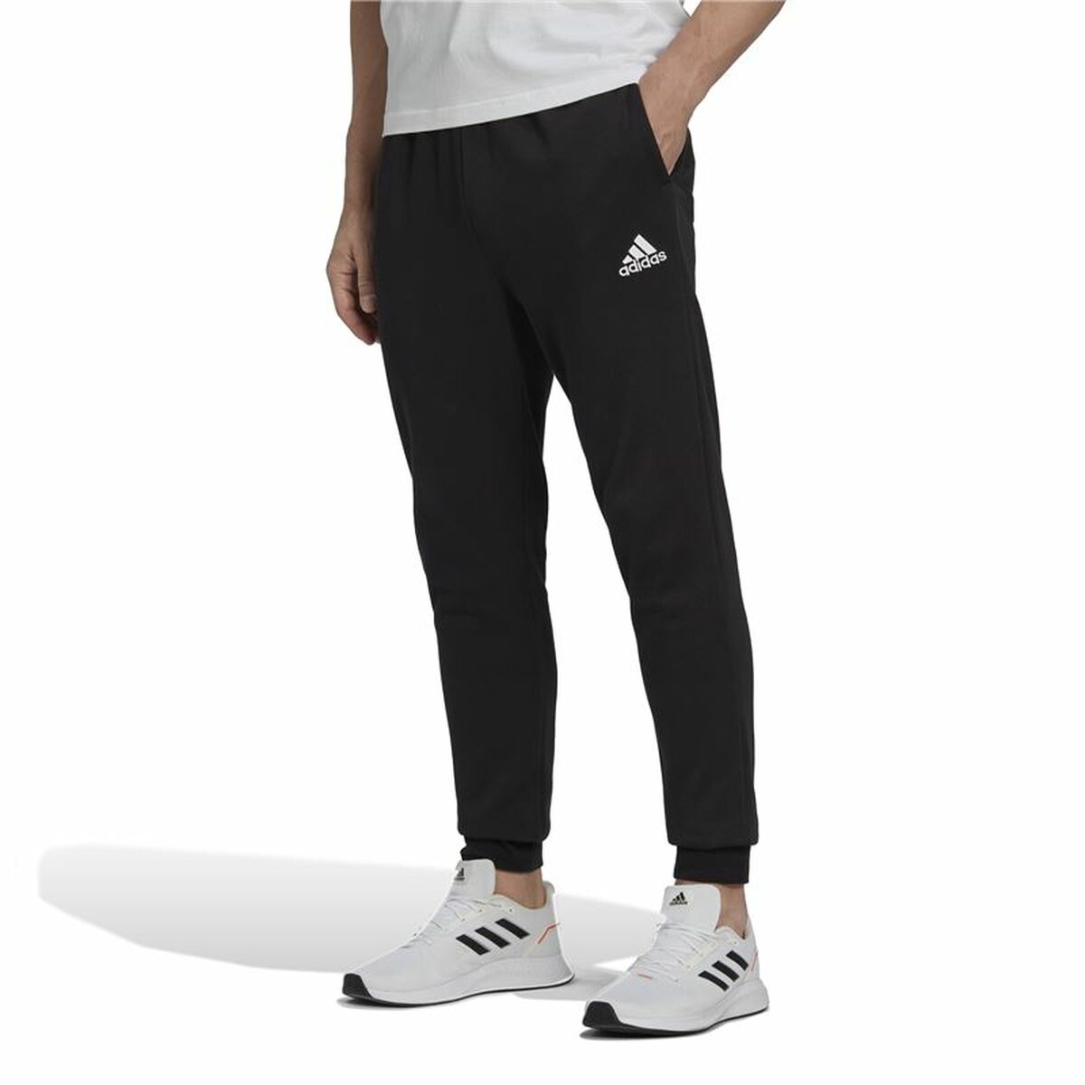 Pantalón Largo Deportivo Adidas Essentials Negro Hombre