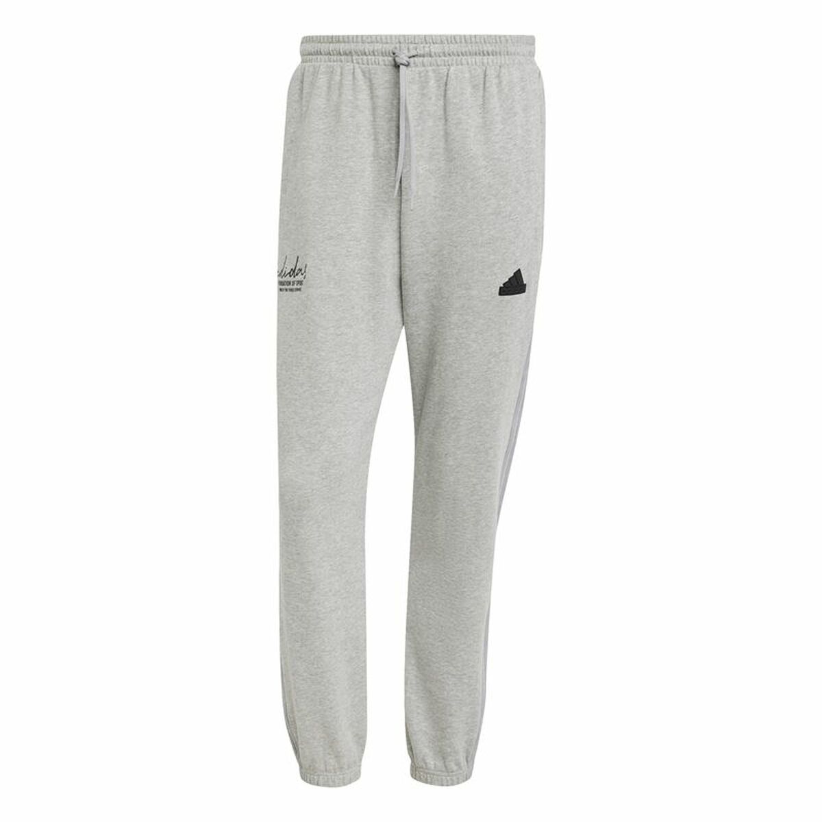 Pantalón Largo Deportivo Adidas Brand Love French Terry Gris Hombre
