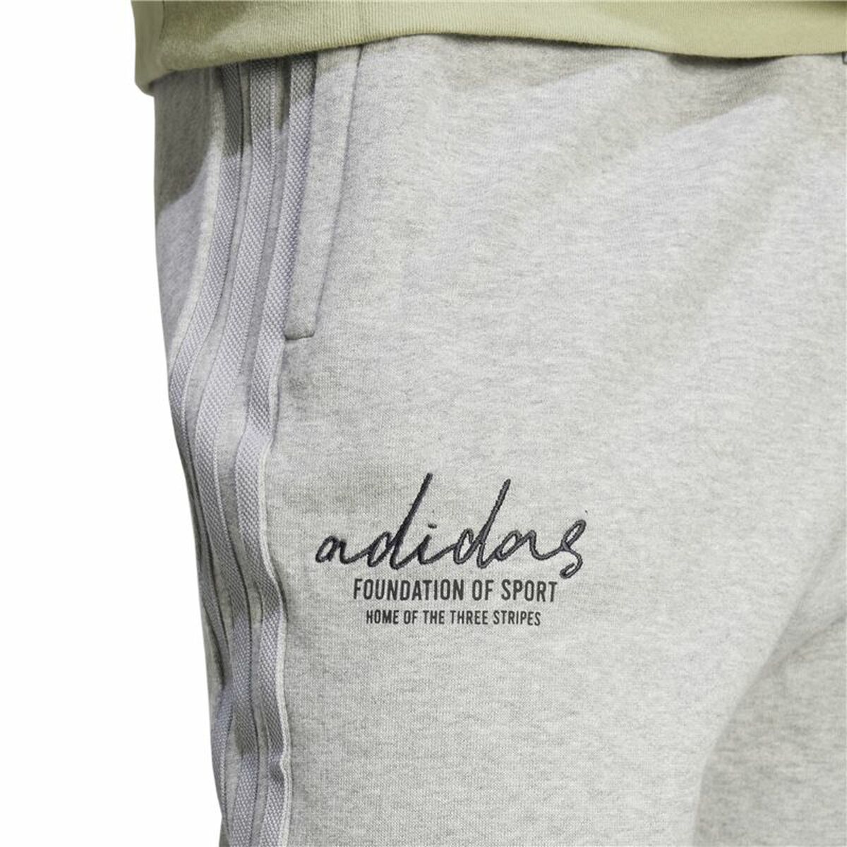 Pantalón Largo Deportivo Adidas Brand Love French Terry Gris Hombre