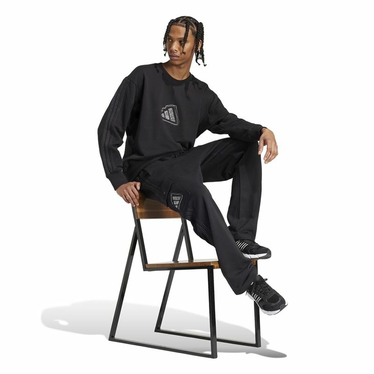 Pantalón Deportivo Infantil Adidas Graphic Seasonal Negro