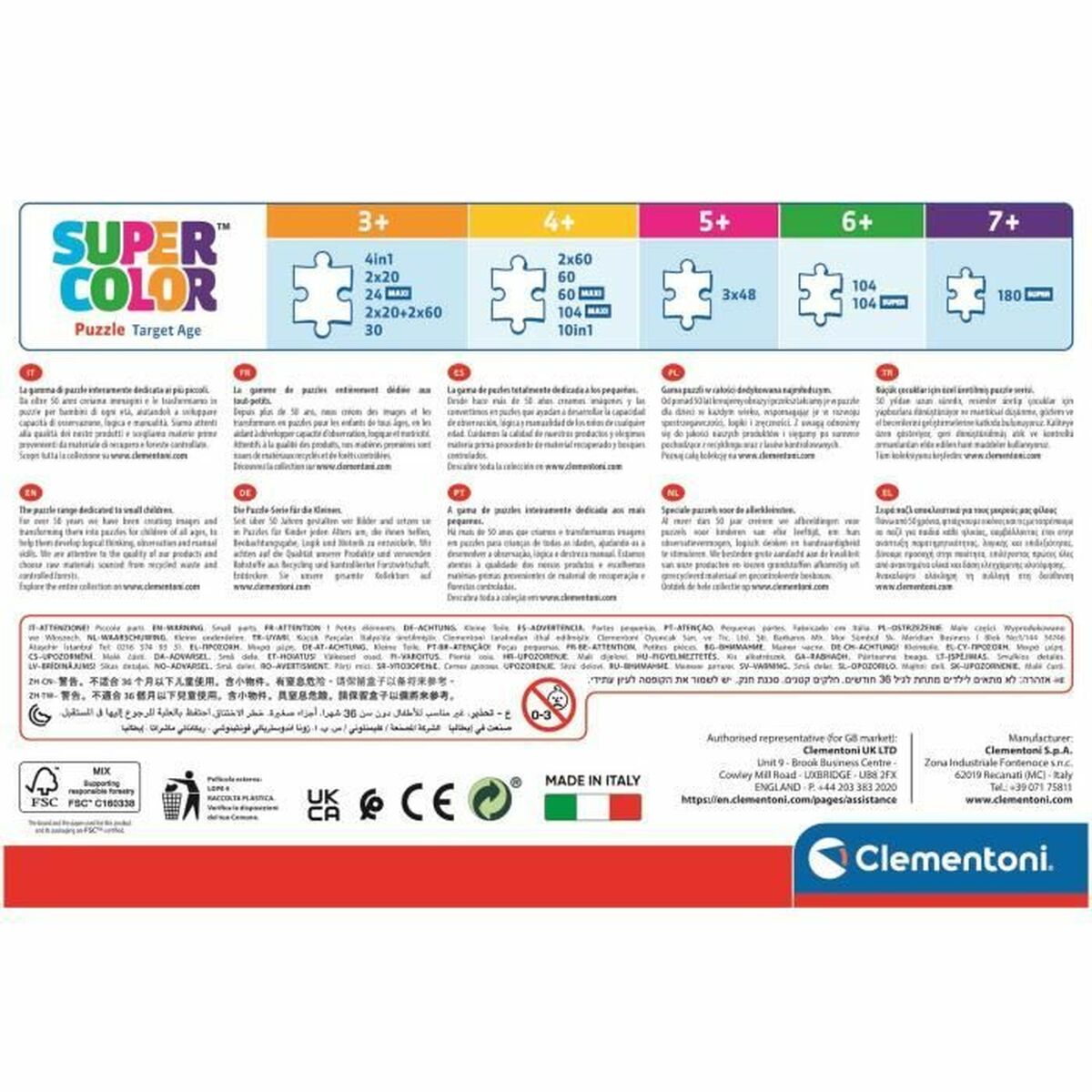 Puzzle Clementoni Jurassic World (4 Unidades)