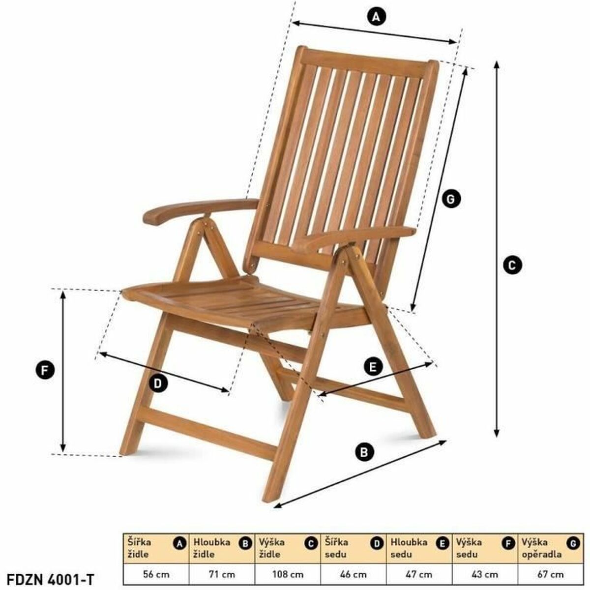 Silla de Jardín Fieldmann FDZN 4001-T
