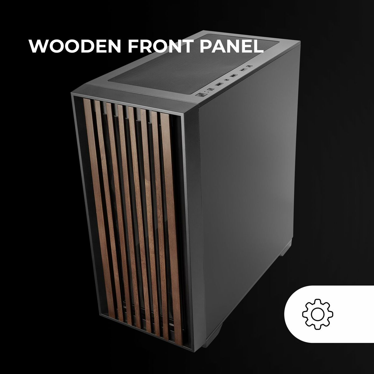 Caja Semitorre ATX Mars Gaming MCWOODDC Negro