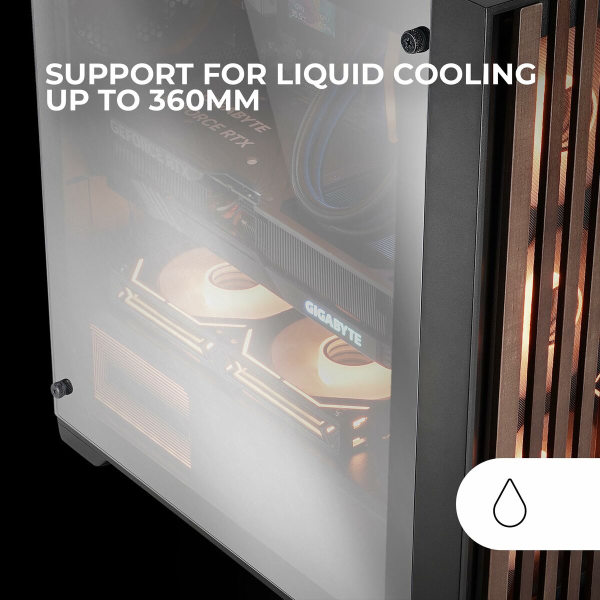 Caja Semitorre ATX Mars Gaming MCWOODDC Negro