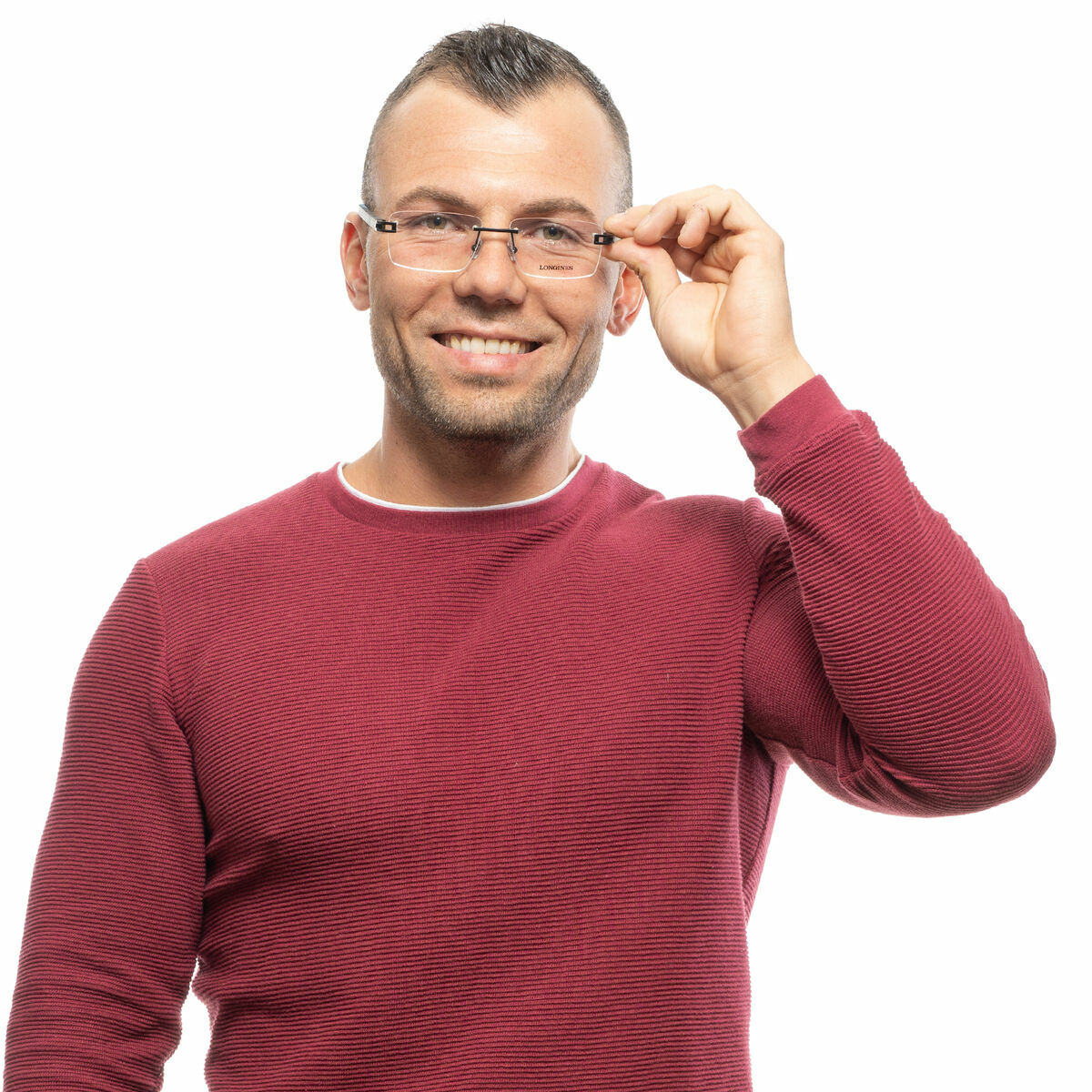 Montura de Gafas Hombre Longines LG5006-H-55002 Negro Ø 55 mm