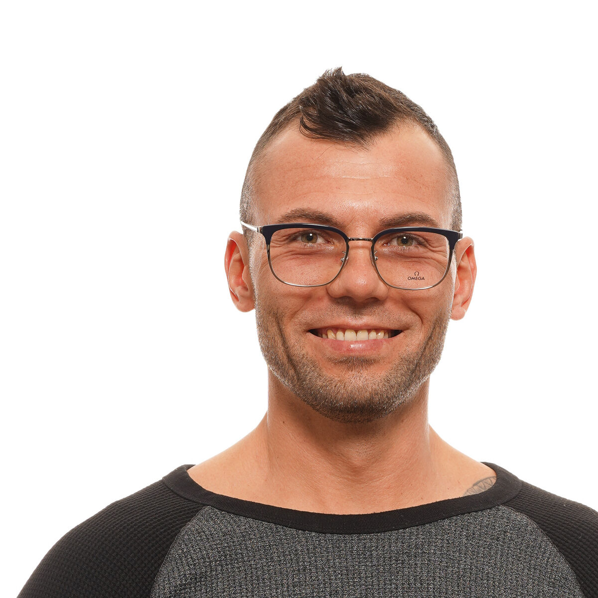 Montura de Gafas Hombre Omega OM5018-H-55092 Azul Ø 55 mm