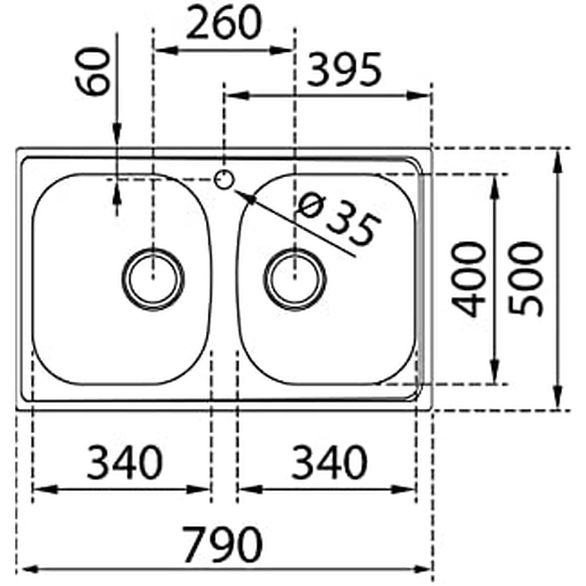 Fregadero de Dos Senos Teka STARBRIGHT 80 E-XP 2C