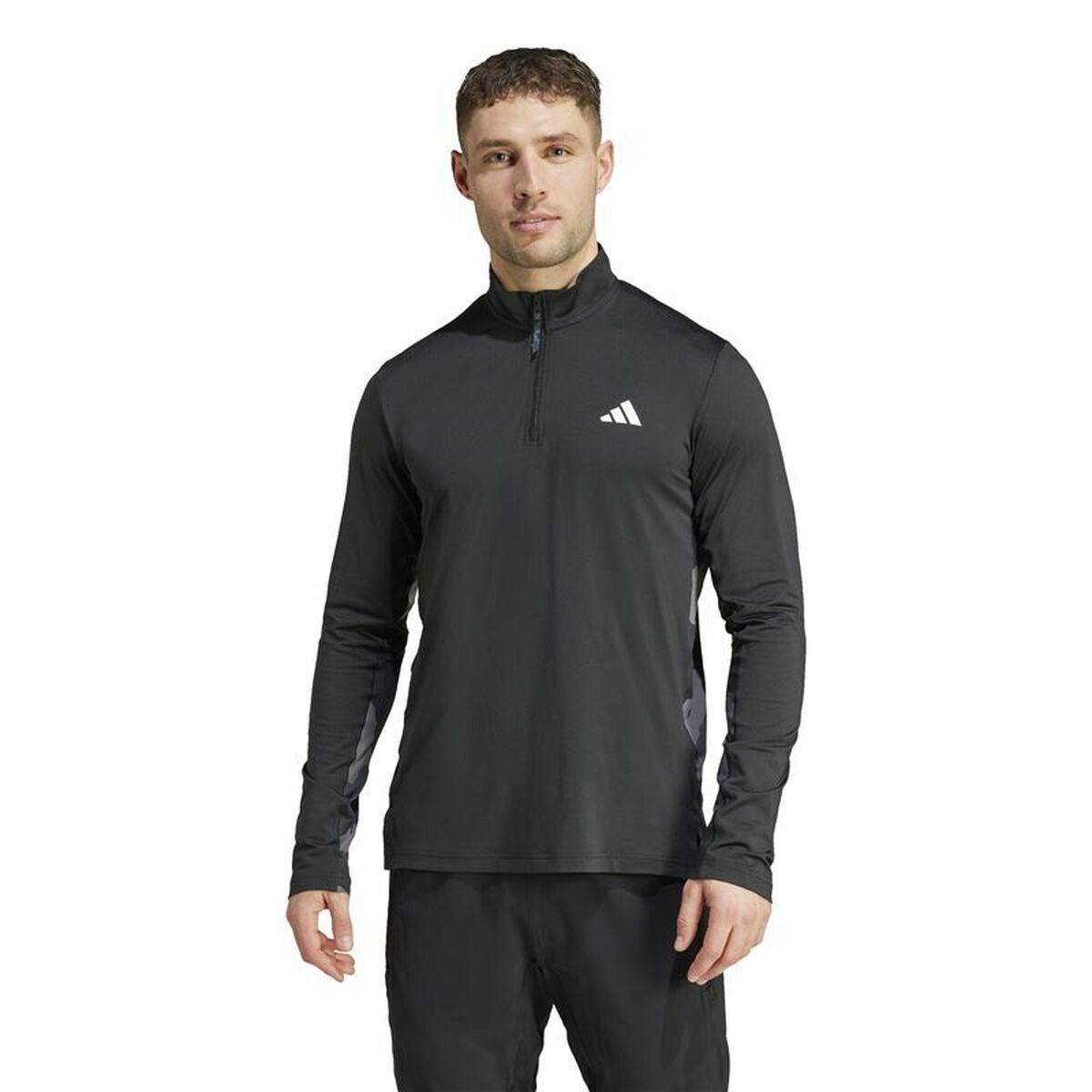 Sudadera sin Capucha Adidas Essentials Negro