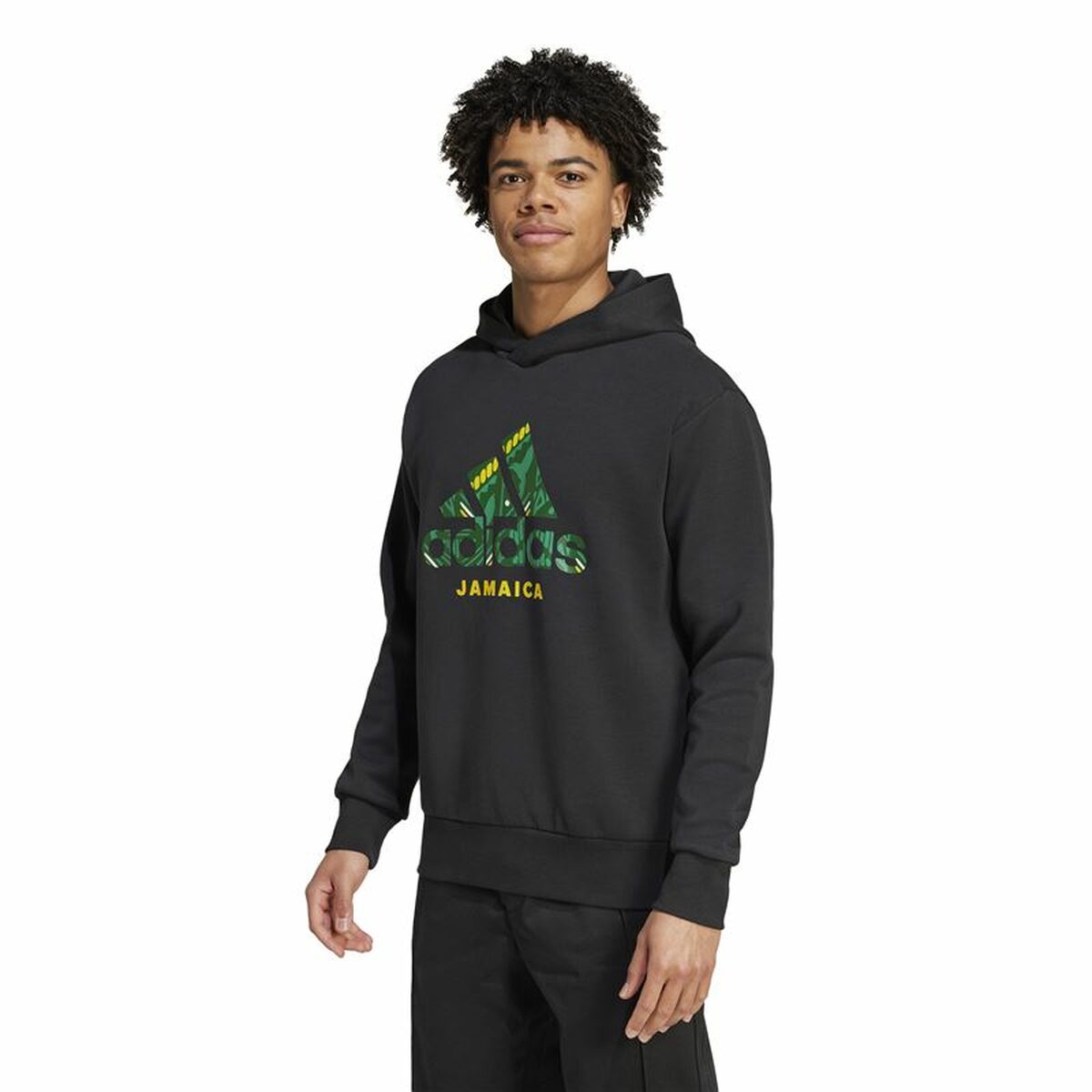 Sudadera con Capucha Hombre Adidas Jamaica Seasonal Doubleknit Negro