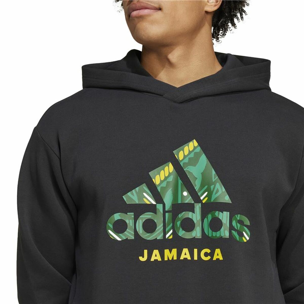 Sudadera con Capucha Hombre Adidas Jamaica Seasonal Doubleknit Negro