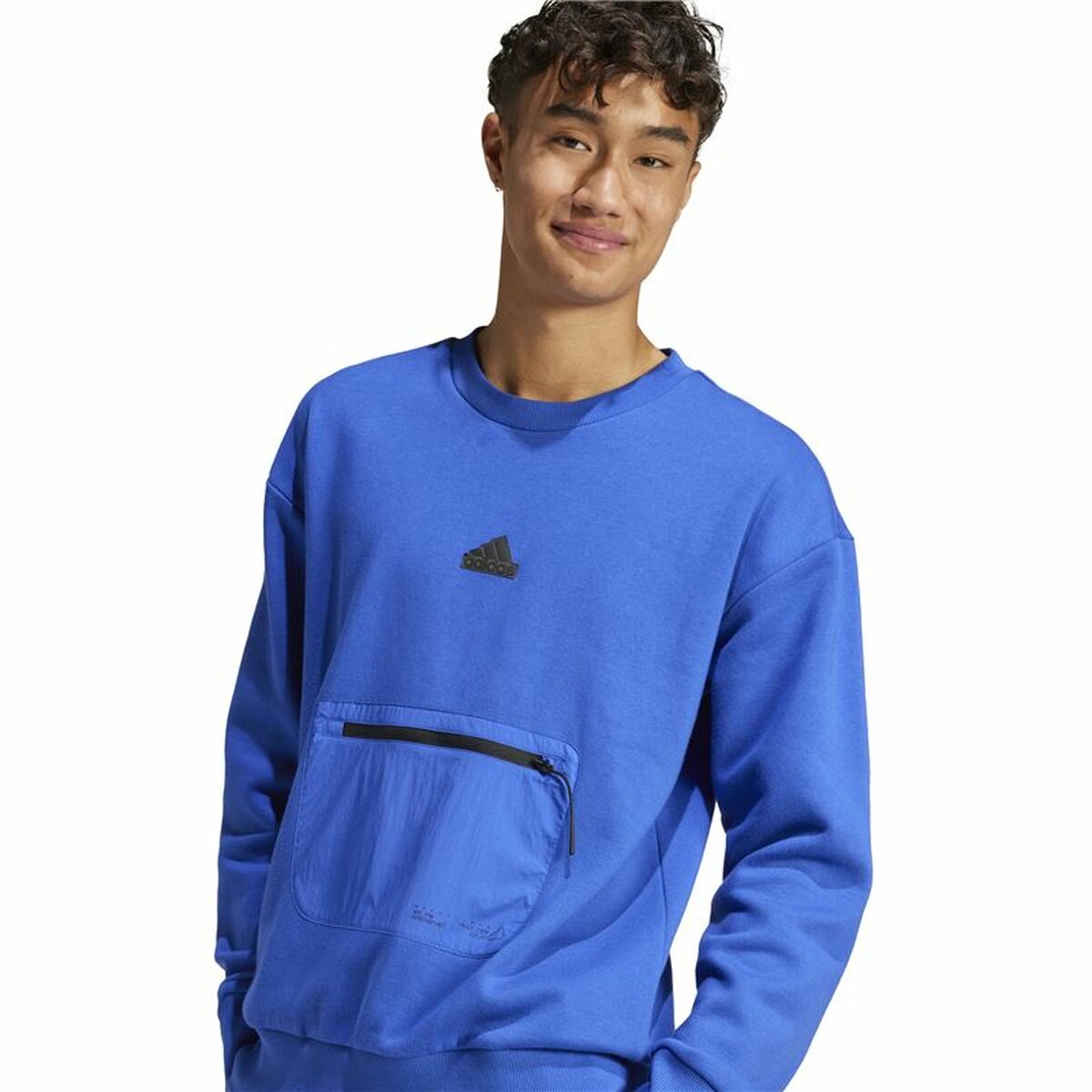 Sudadera sin Capucha Adidas City Es e Fleece Azul
