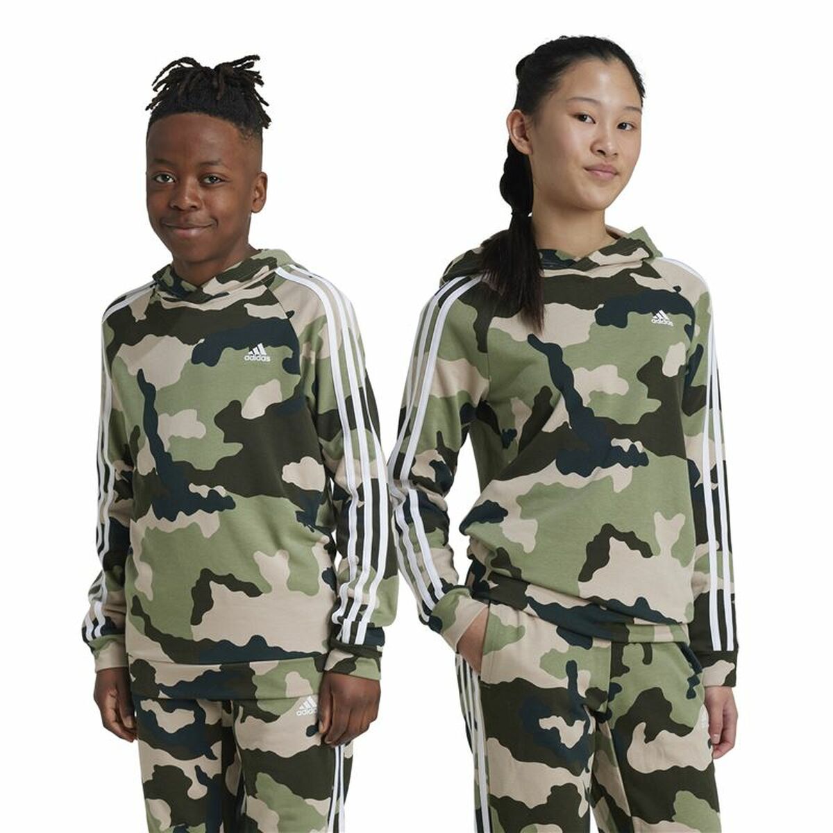 Sudadera con Capucha Unisex Adidas Essentials Multicolor Camuflaje