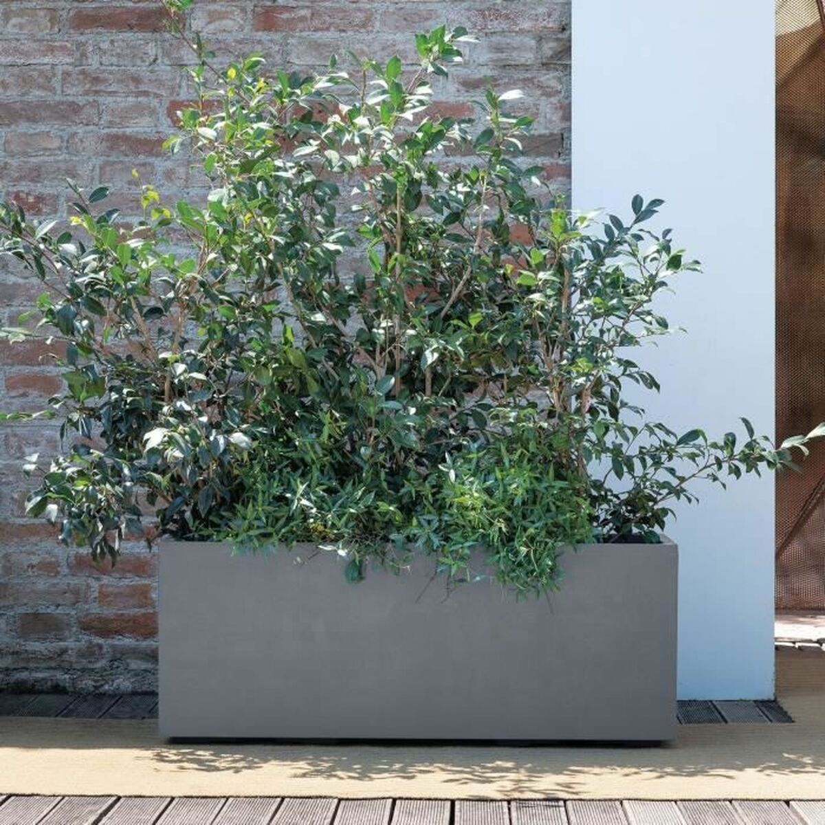 Jardinera Autorriego Deroma Gris 99 cm Plástico Rectangular
