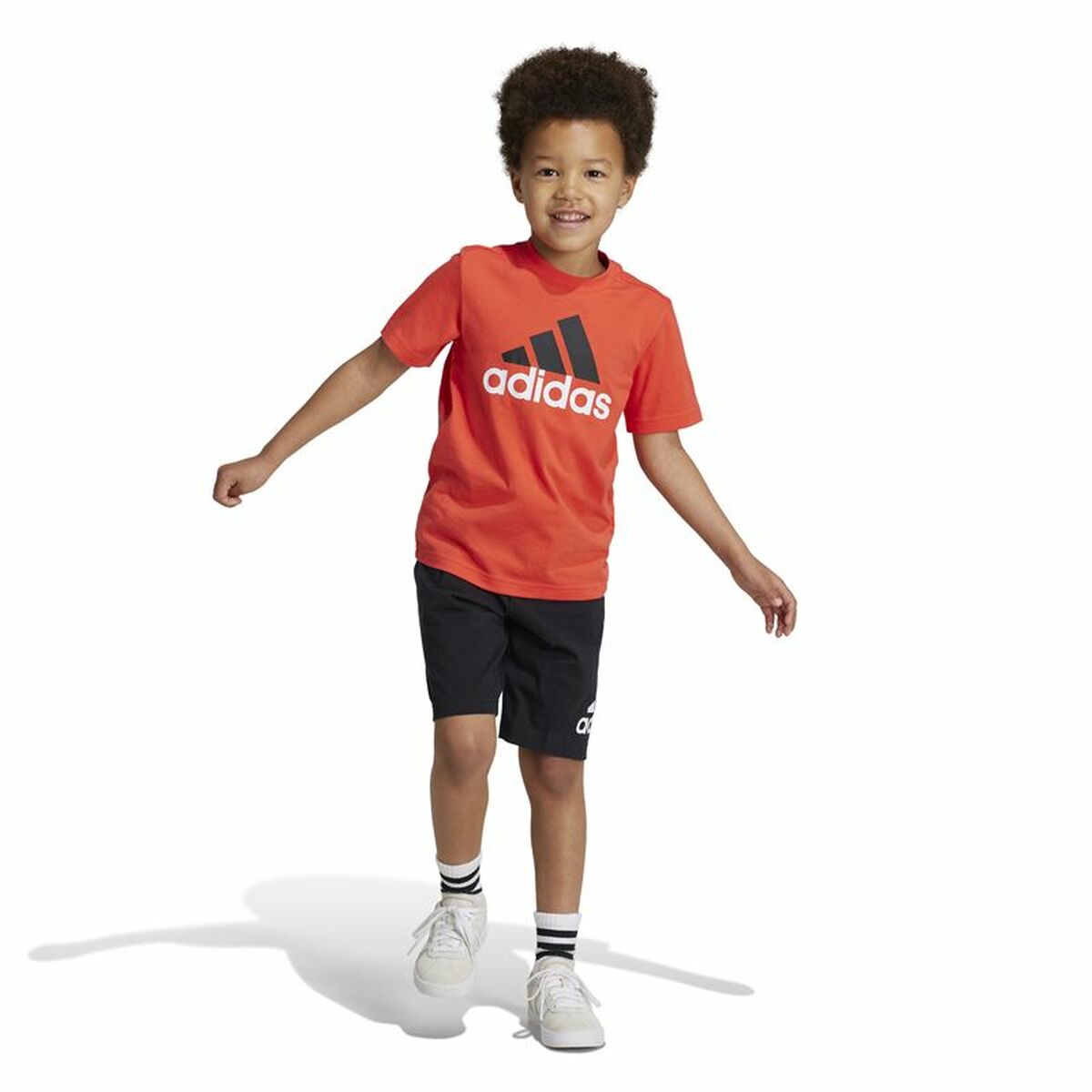 Conjunto Deportivo para Niños Adidas Essentials Negro Naranja