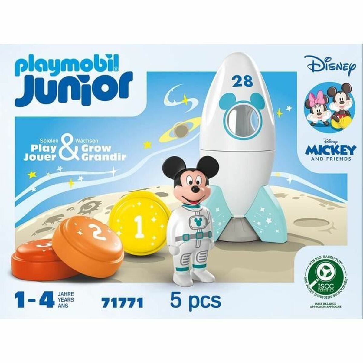 Playset Playmobil Junior 71771 Mickey astronaut Disney 5 Piezas