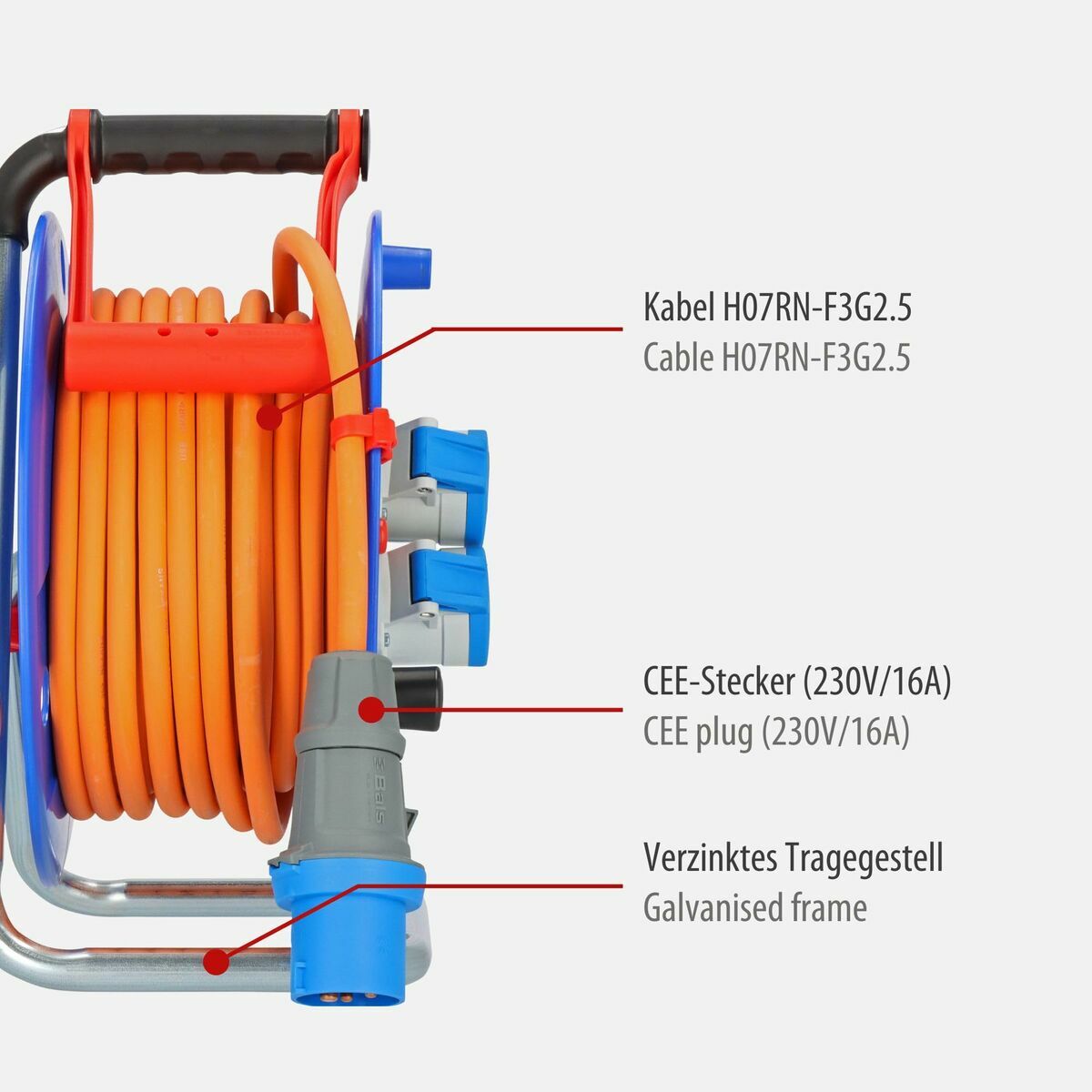 Enrollacables Brennenstuhl 25 m