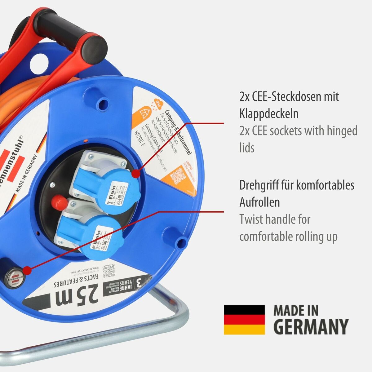 Enrollacables Brennenstuhl 25 m