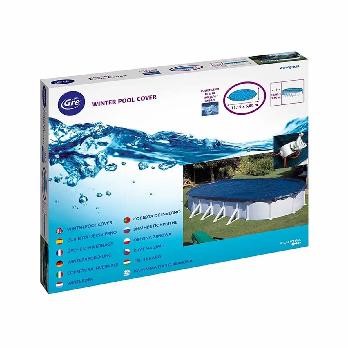 Cubrepiscinas Gre Azul Negro