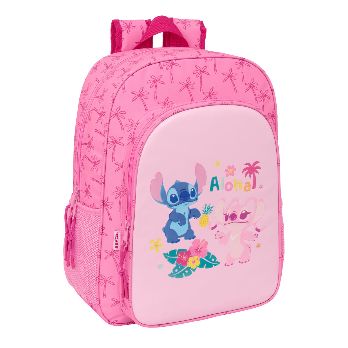 Mochila Escolar Lilo & Stitch Chill Rosa 33 x 42 x 14 cm