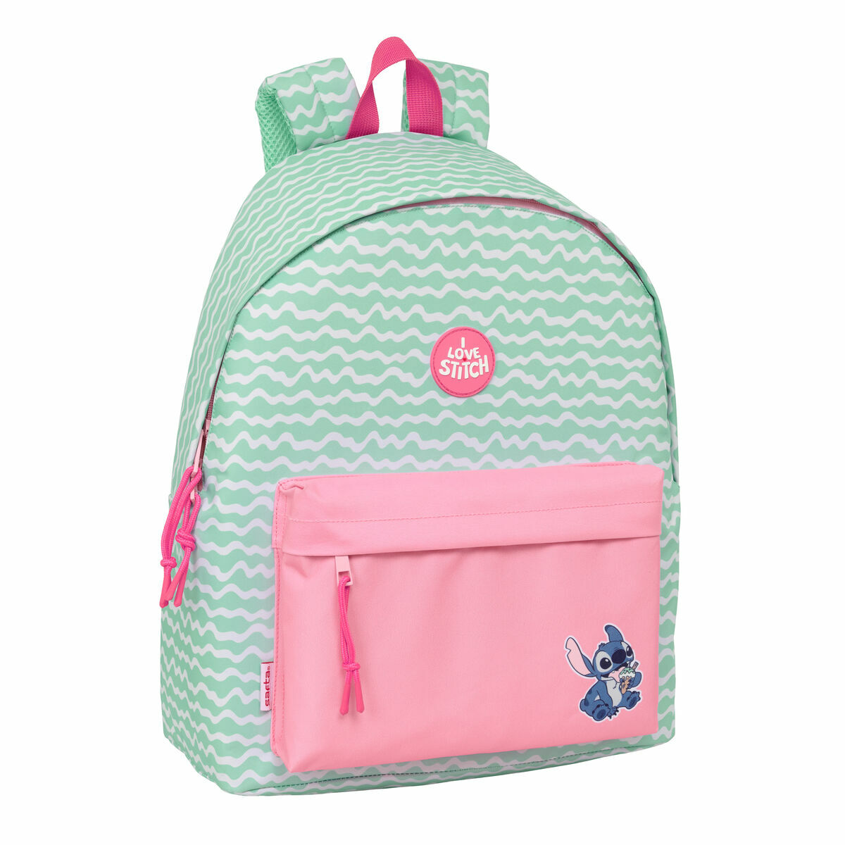 Mochila Escolar Lilo & Stitch Ice cream Rosa 33 x 42 x 15 cm