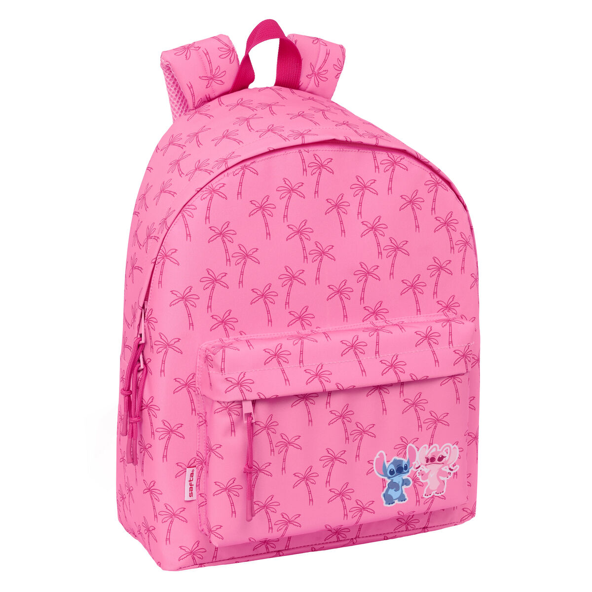 Mochila Escolar Lilo & Stitch Chill Rosa Menta 33 x 42 x 15 cm