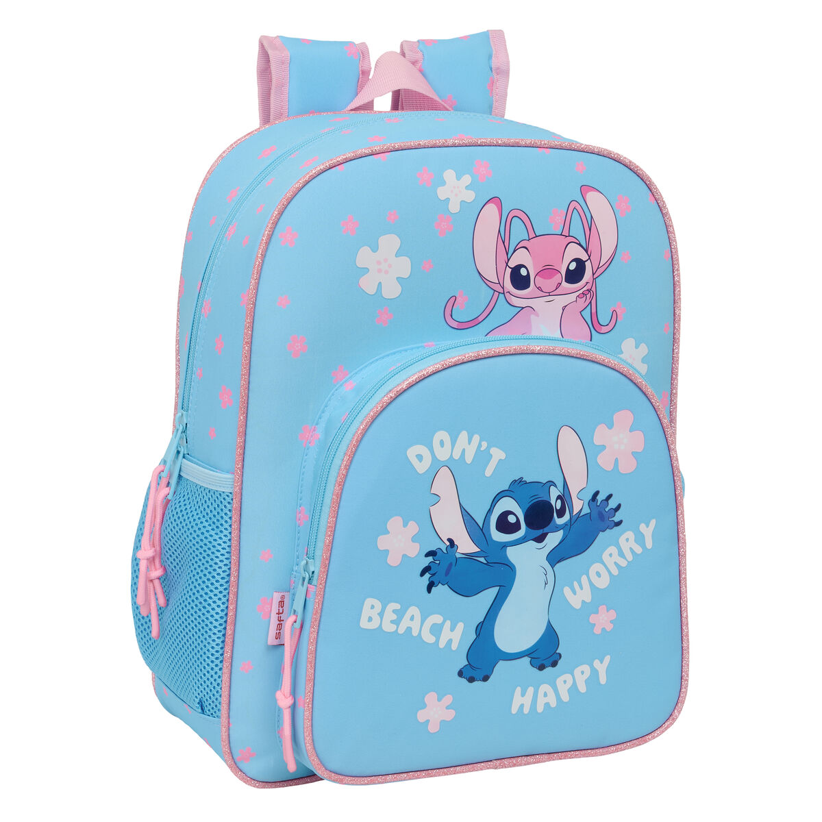 Mochila Escolar Lilo & Stitch Happy Azul cielo 32 x 38 x 12 cm