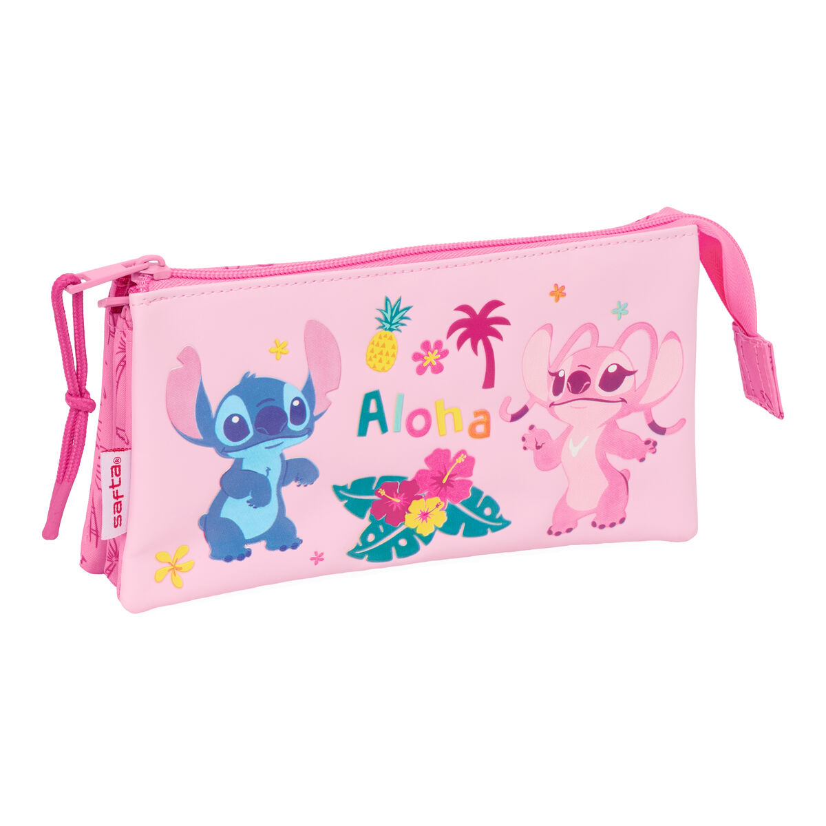 Portatodo Lilo & Stitch Chill Rosa Menta 22 x 12 x 3 cm