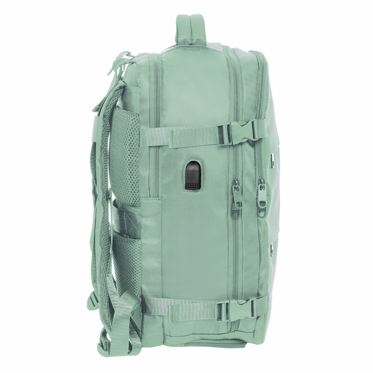 Mochila Escolar Safta Verde pastel Azul