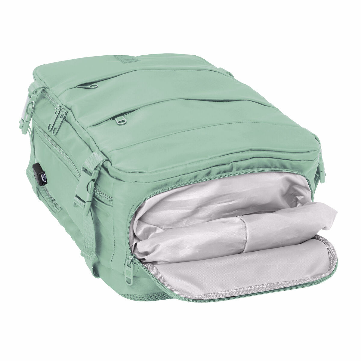 Mochila Escolar Safta Verde pastel Azul