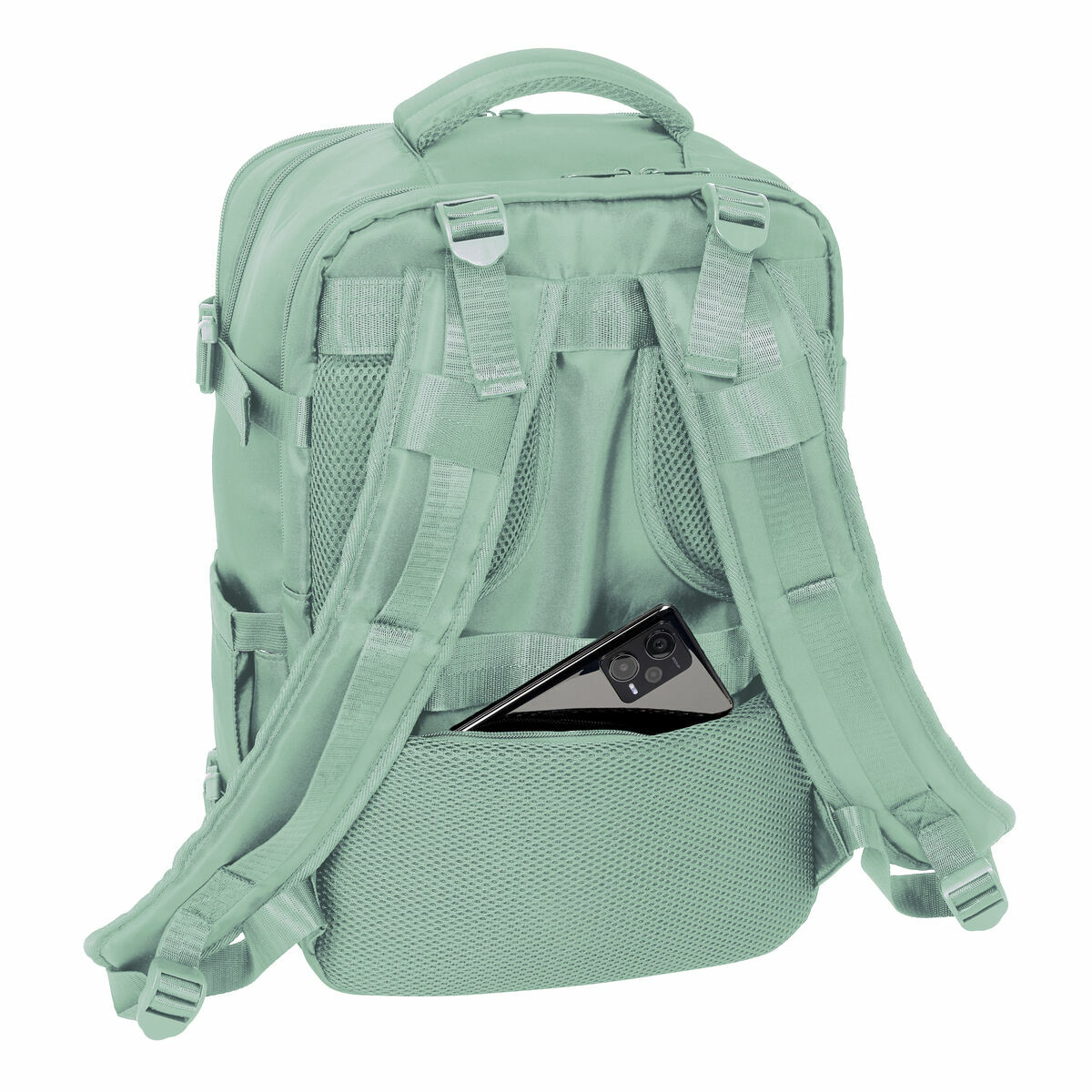 Mochila Escolar Safta Verde pastel Azul