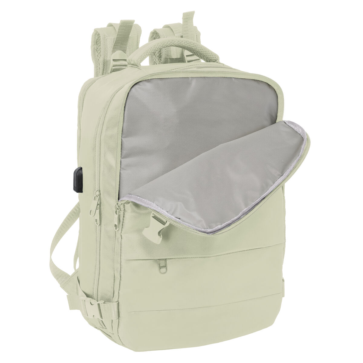 Mochila Escolar Safta Beige Beige