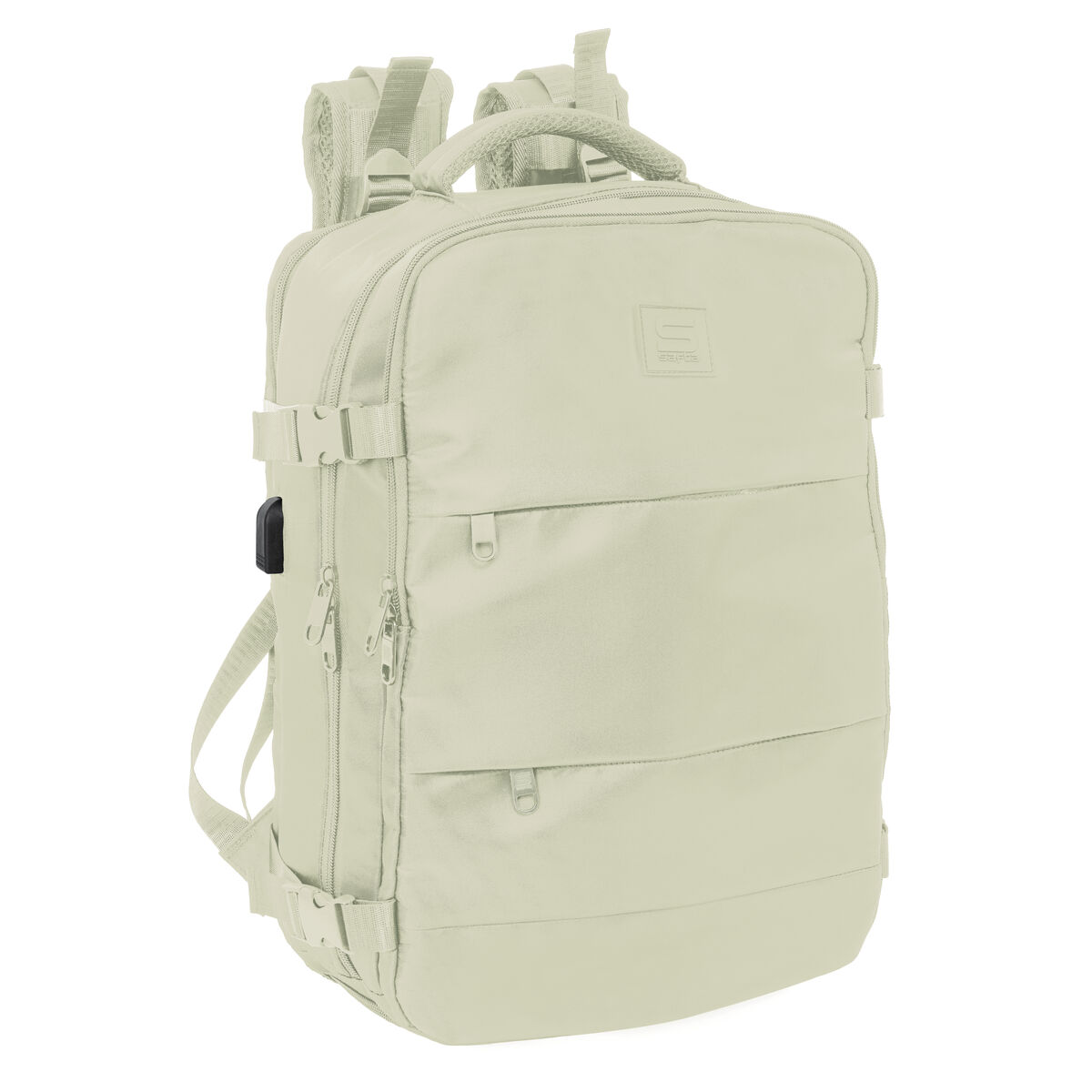Mochila Escolar Safta Beige Beige