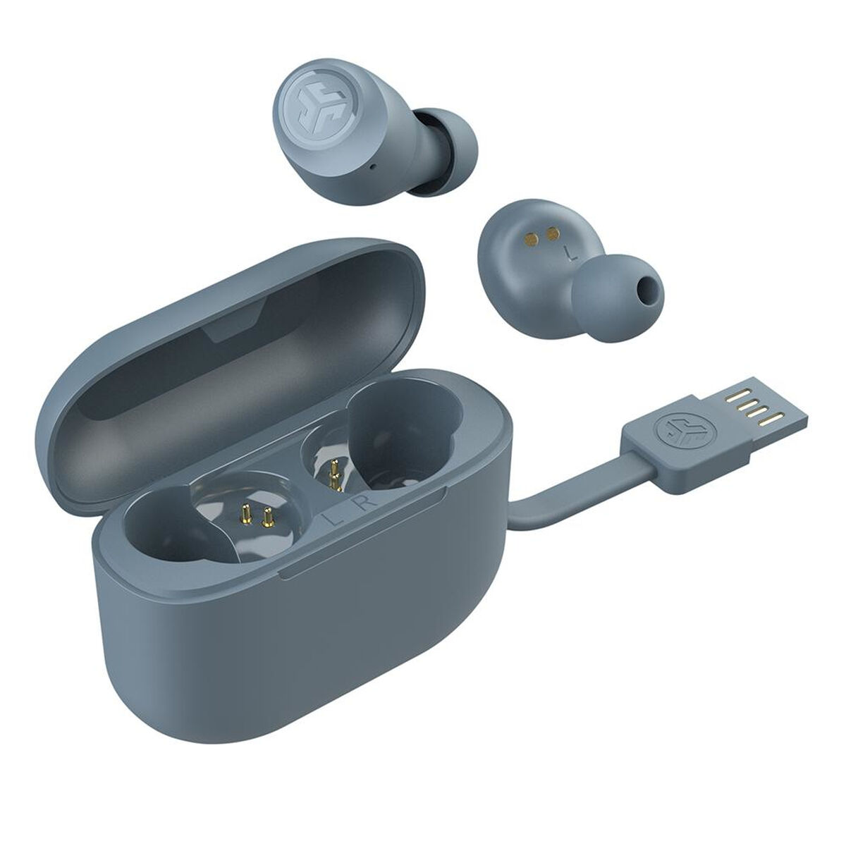 Auriculares con Micrófono JLab IEUEBGAIRPOPRSLT124 Gris Pizarra
