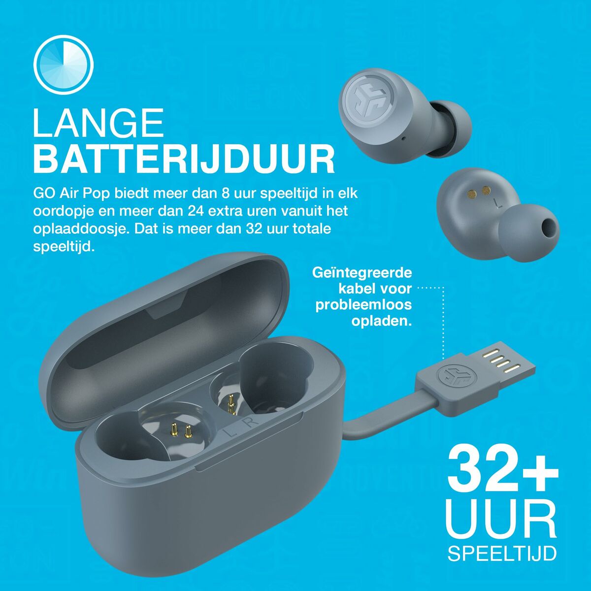 Auriculares con Micrófono JLab IEUEBGAIRPOPRSLT124 Gris Pizarra