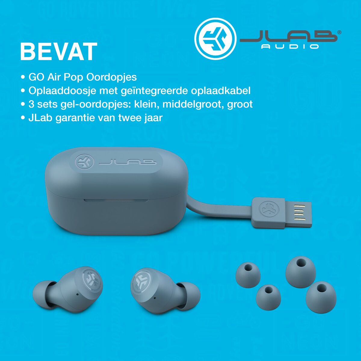 Auriculares con Micrófono JLab IEUEBGAIRPOPRSLT124 Gris Pizarra