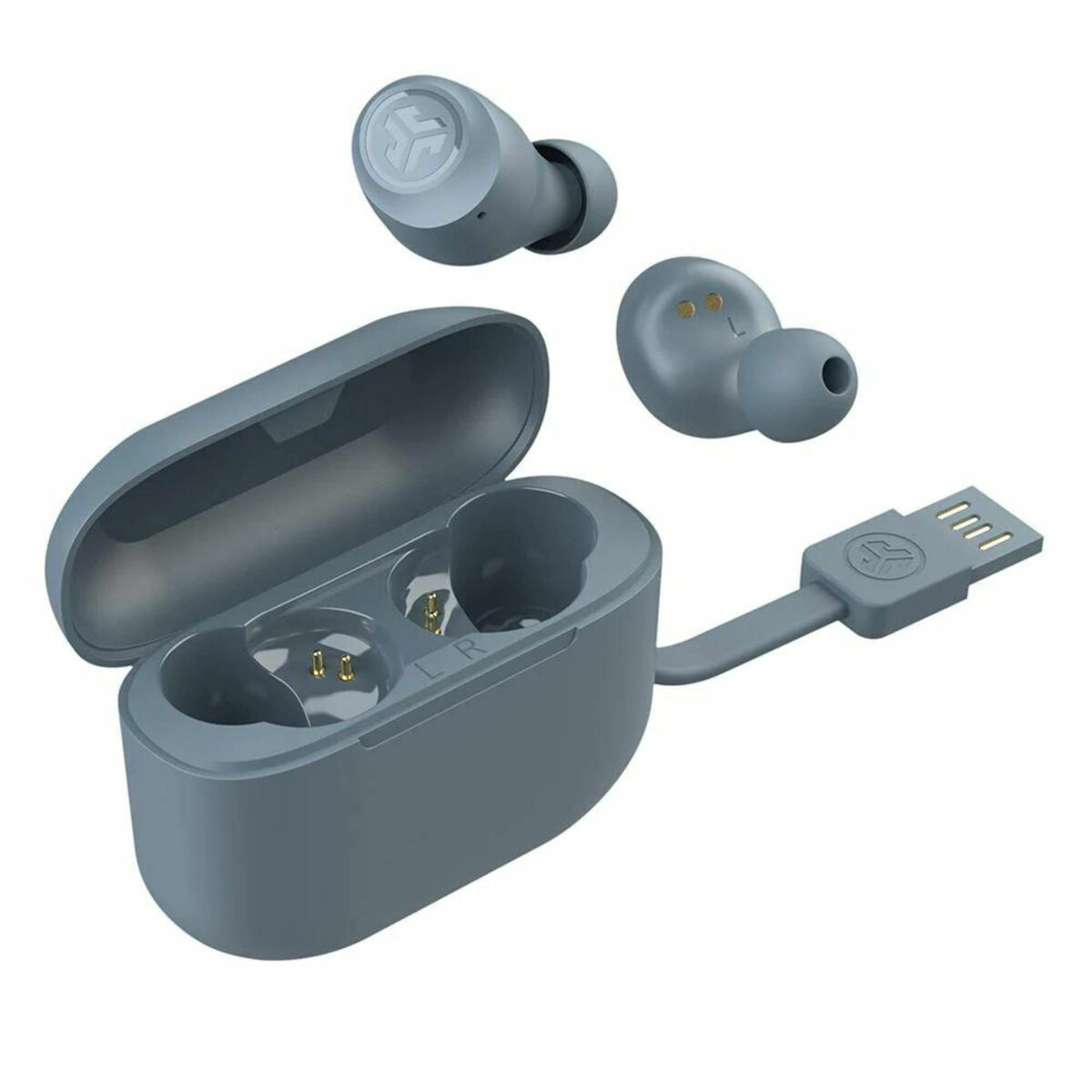 Auriculares con Micrófono JLab IEUEBGAIRPOPRSLT124 Gris Pizarra