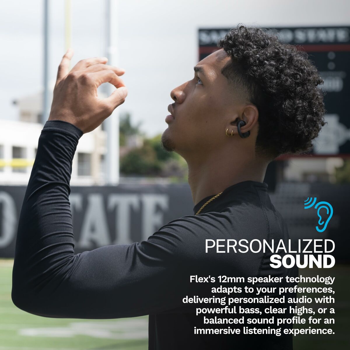 Auriculares Inalámbricos con Estuche de Carga JLab IEUEBFLEXRBLK124 Negro