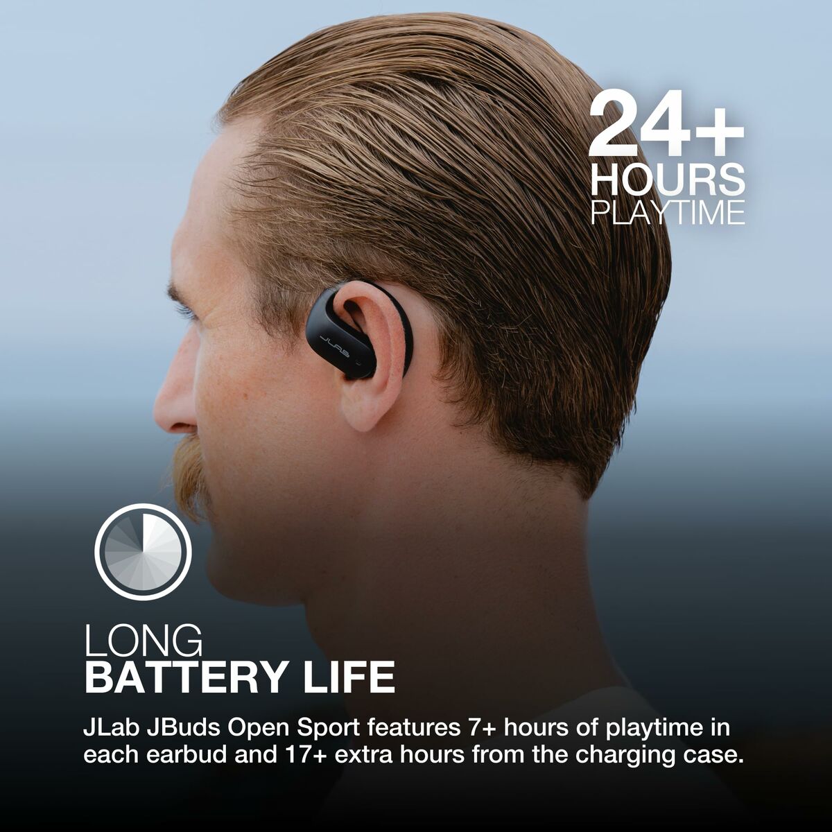 Auriculares Inalámbricos con Estuche de Carga JLab IEUEBJBOPSPRTRBLK82 Negro