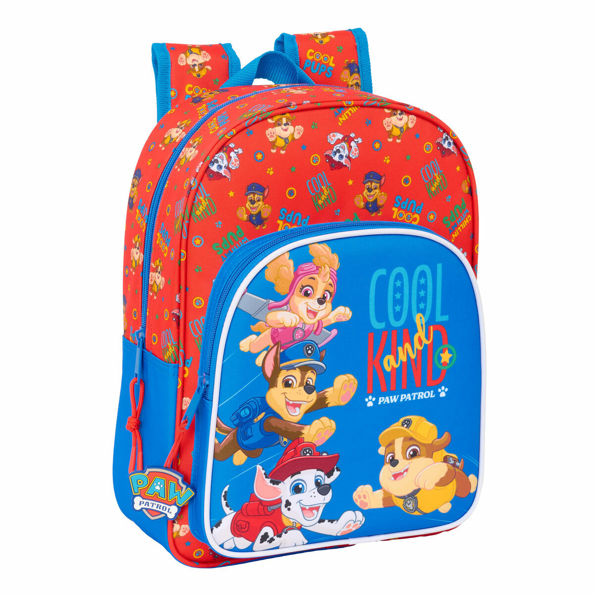 Mochila Escolar The Paw Patrol Cool Azul Rojo 26 x 34 x 11 cm